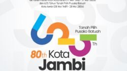 Pemerintah Kota Jambi Resmi Luncurkan Logo Hari Jadi ke-625 Tanah Pilih Pusako Batuah dan HUT Pemkot ke-80