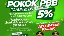 Kado Untuk Masyarakat di Hari Jadi Kota Jambi, Pemkot Jambi Keluarkan Kebijakan Diskon PBB dan Pembebasan Denda 