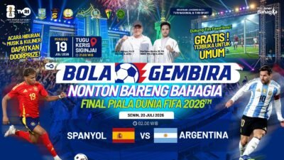 Pemkot Jambi Gelar Nobar Final Piala Dunia 2026, Siapkan Voucher Belanja Gratis, Hingga Gerai Layanan Kependudukan dan Sosial 